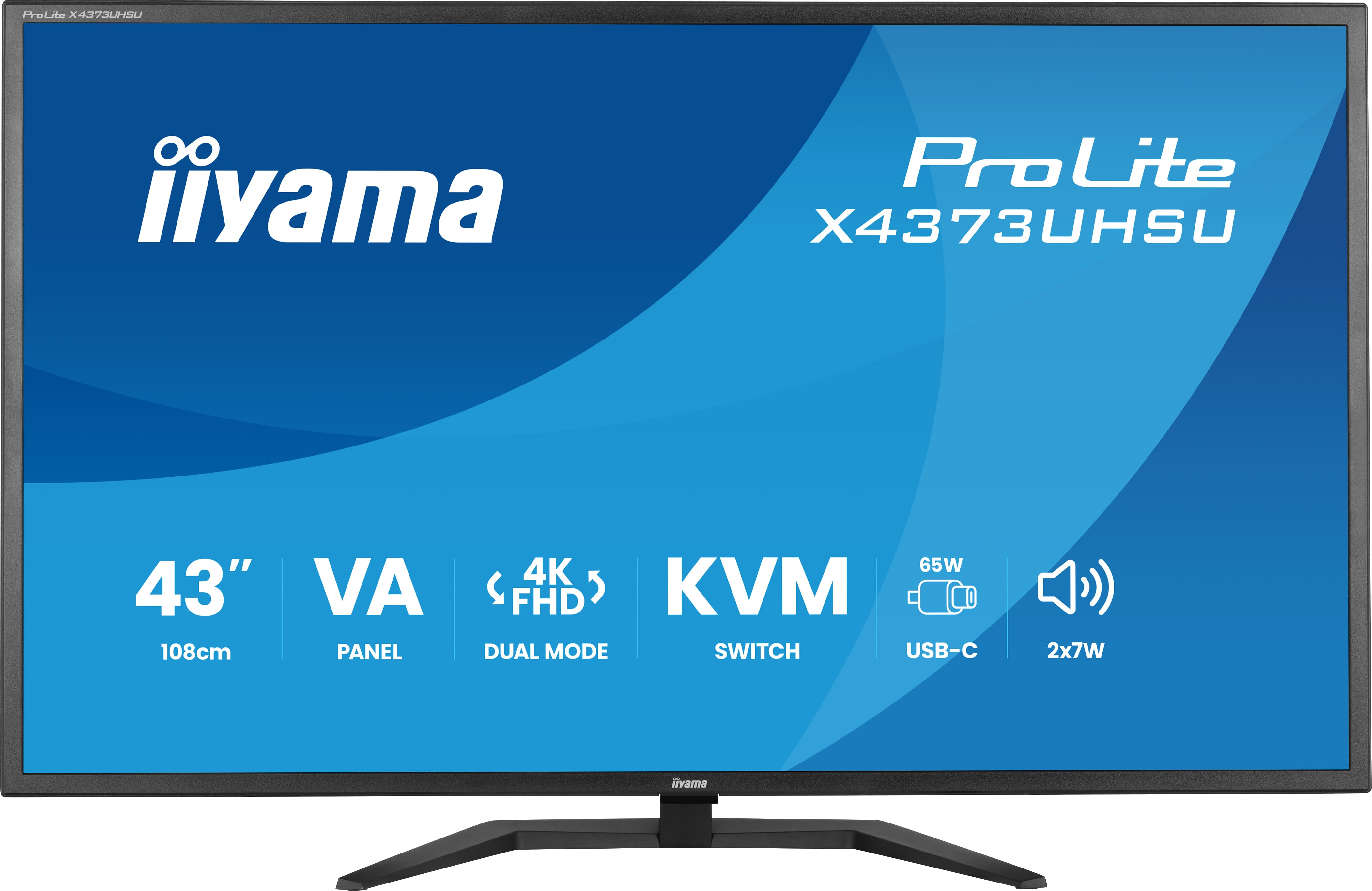 Ecran 43" Iiyama ProLite X4373UHSU-B2 4K Ultra HD (Noir)