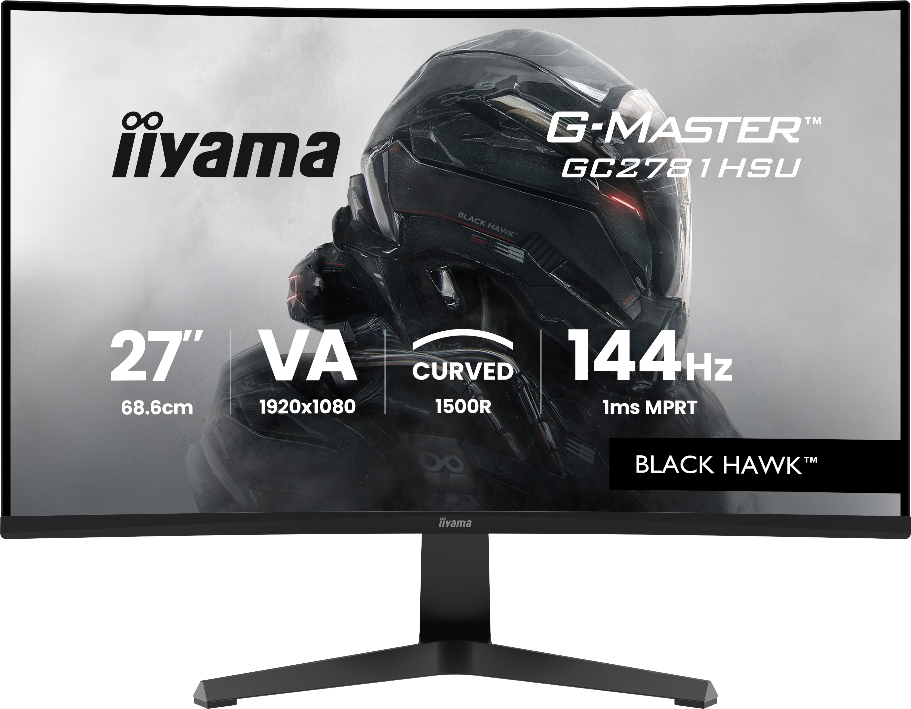Ecran incurvé 27" Iiyama G-Master Black Hawk GC2781HSU-B1 Full HD 144Hz (Noir)