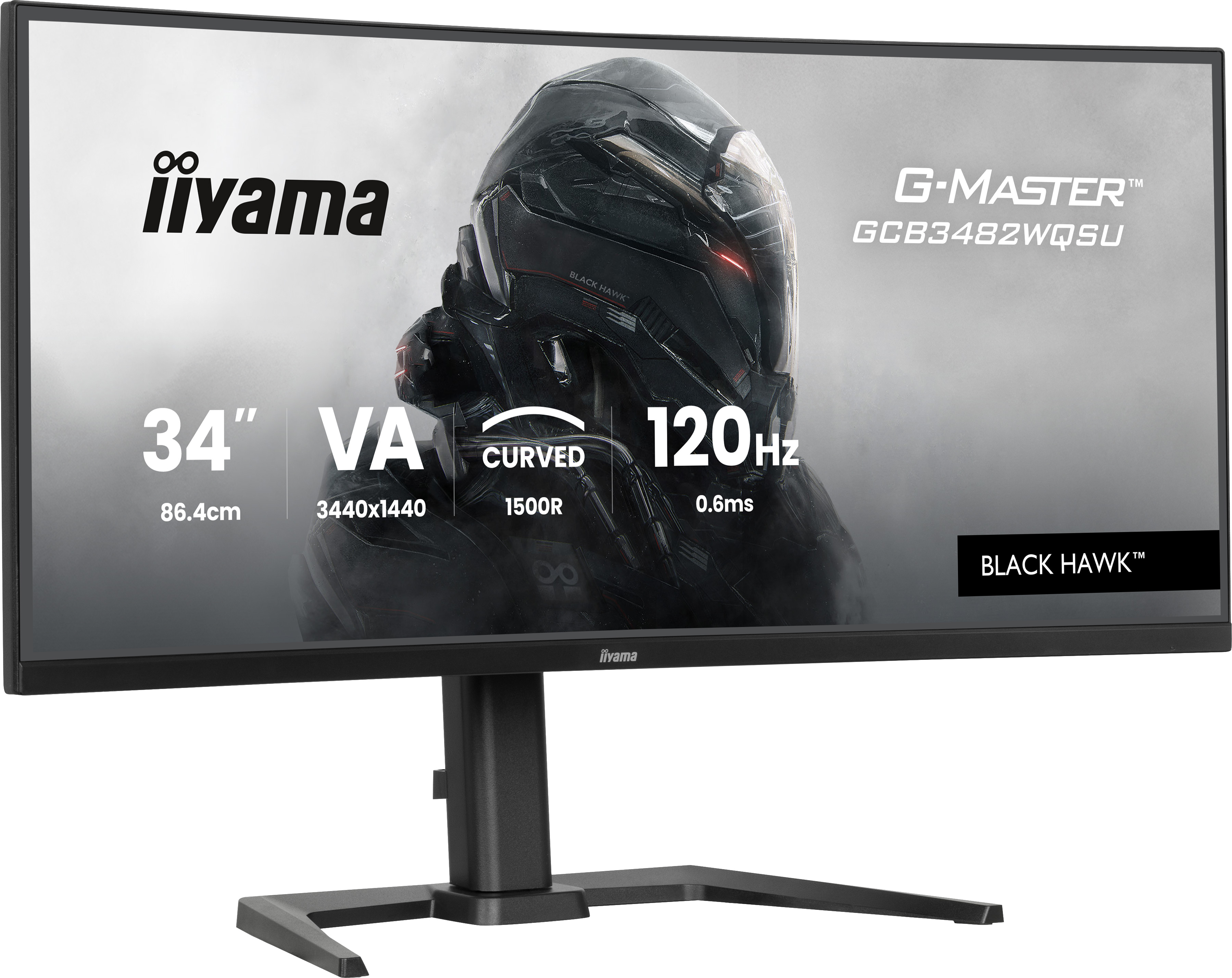 Ecran incurvé 34" Iiyama G-Master Black Hawk GCB3482WQSU-B1 UWQHD 120Hz (Noir)