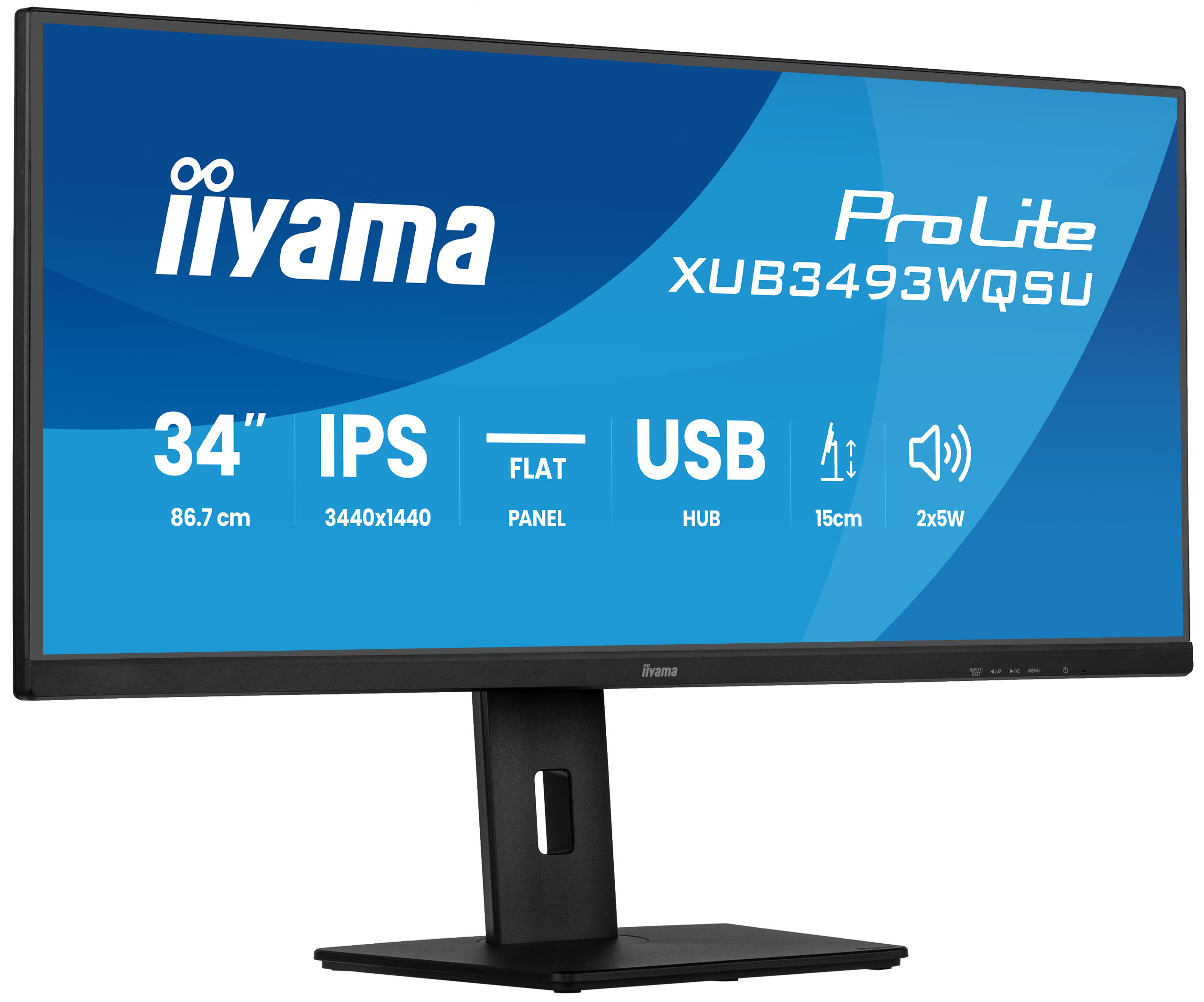 Ecran incurvé 34" Iiyama ProLite XUB3493WQSU-B6 UWQHD 120Hz (Noir)
