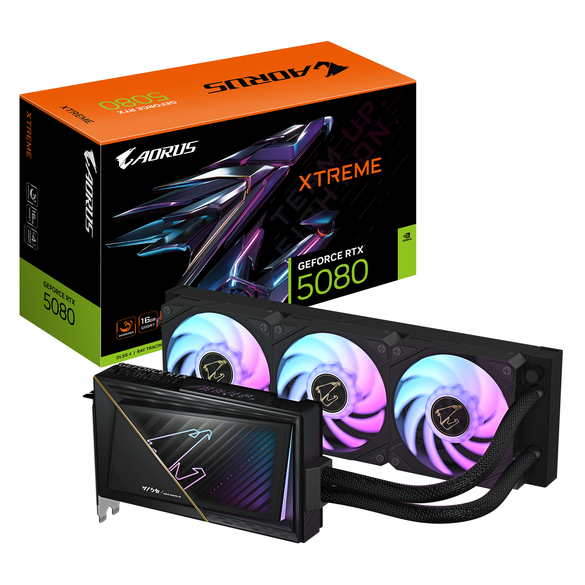 GIGABYTE AORUS GeForce RTX 5080 XTREME WATERFORCE 16G Carte Graphique