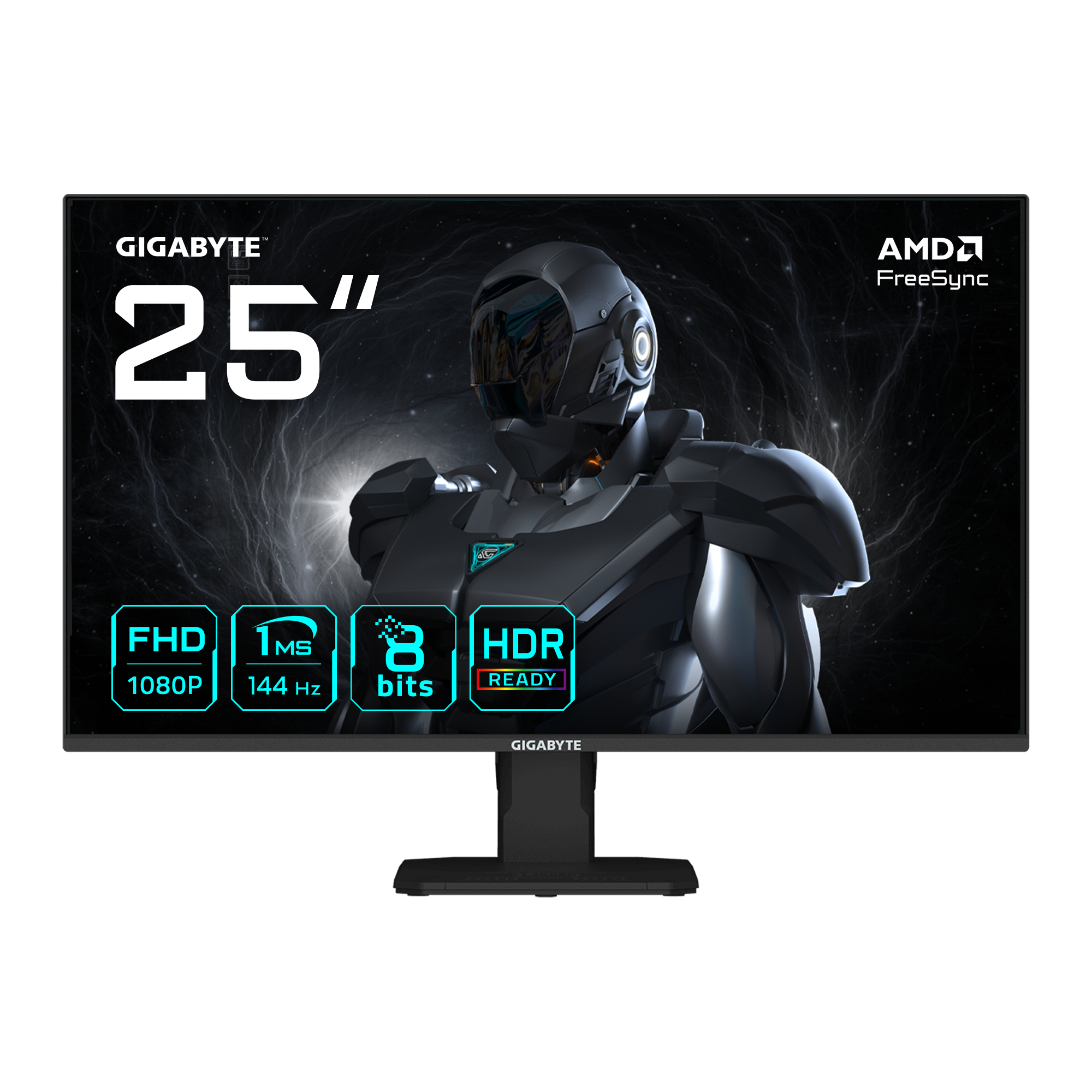 GIGABYTE GS25F14 Moniteur Gaming FHD 25? - 1920 x 1080, 144Hz, 1ms, 300 cd/m², Display HDR 10, HDMI 2.0, DisplayPort 1.2