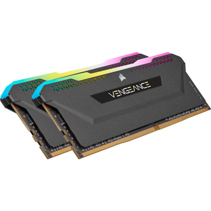 Kit Barrettes mémoire 16Go (2x8Go) DIMM DDR4 Corsair Vengeance Pro SL RGB  3200Mhz (Noir)