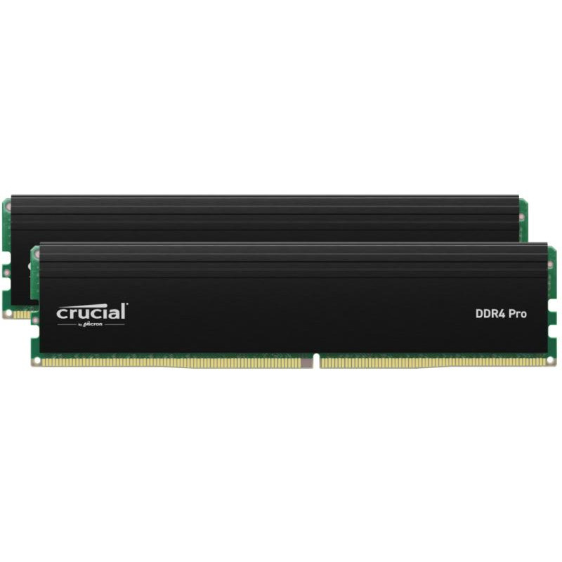 Kit Barrettes mémoire 32Go (2x16Go) DIMM DDR4 Crucial Pro  3200Mhz (Noir)