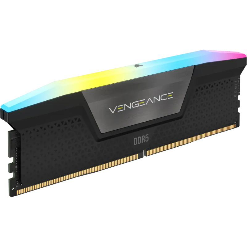 Kit Barrettes mémoire 32Go (2x16Go) DIMM DDR5 Corsair Vengeance RGB 6400MHz CL32 (Noir)