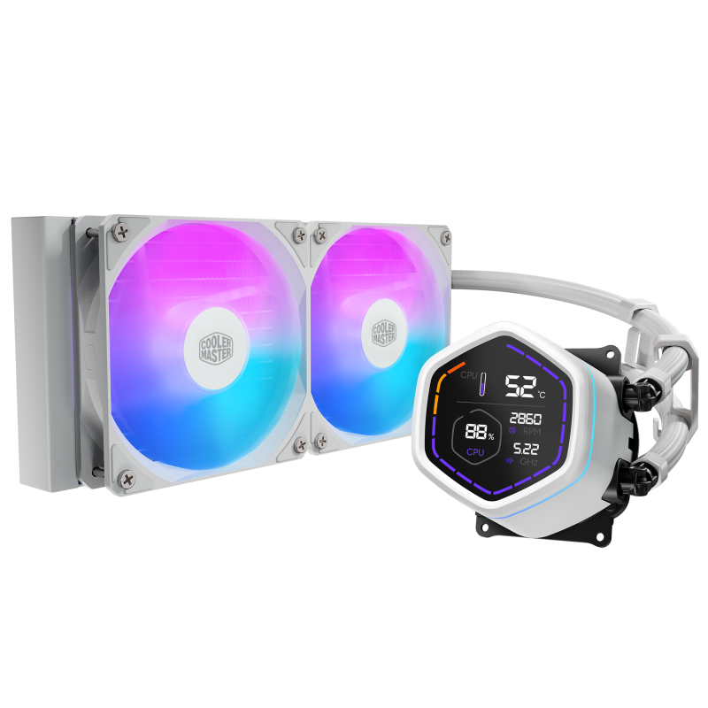 Kit Watercooling AIO Cooler Master MasterLiquid Core Nex Digital RGB - 240mm (Blanc)