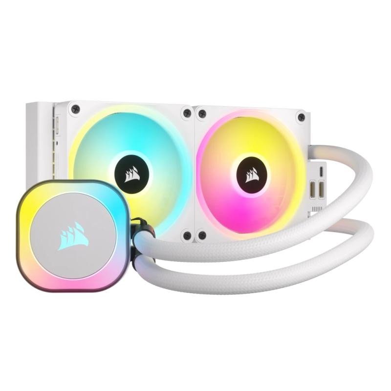 Kit Watercooling AIO Corsair iCue Link H100i RGB - 240mm (Blanc)