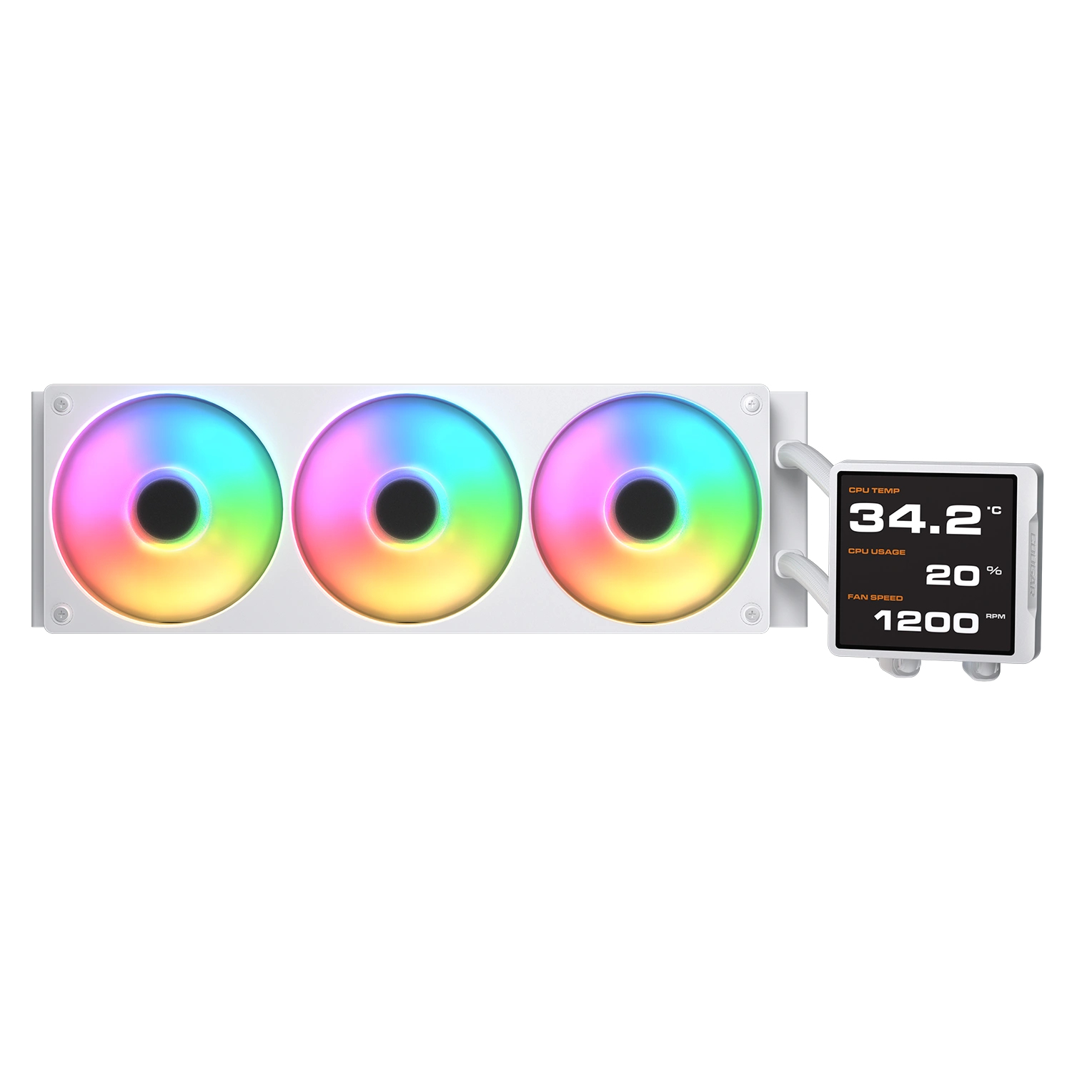 Kit Watercooling AIO Cougar Poseidon Vistek Pro RGB - 360mm (Blanc)