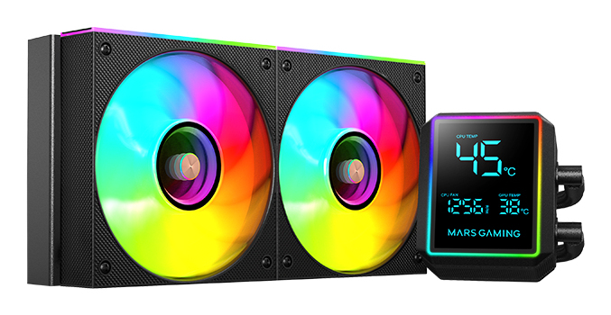 Kit Watercooling AIO Mars Gaming ML-LCDPro RGB - 240mm (Noir)