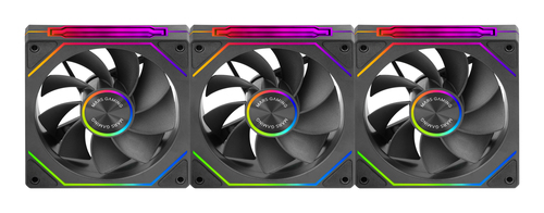 Lot de 3 Ventilateurs boitier Mars Gaming MF-LinkFinity 2 Reverse RGB - 12cm (Noir)