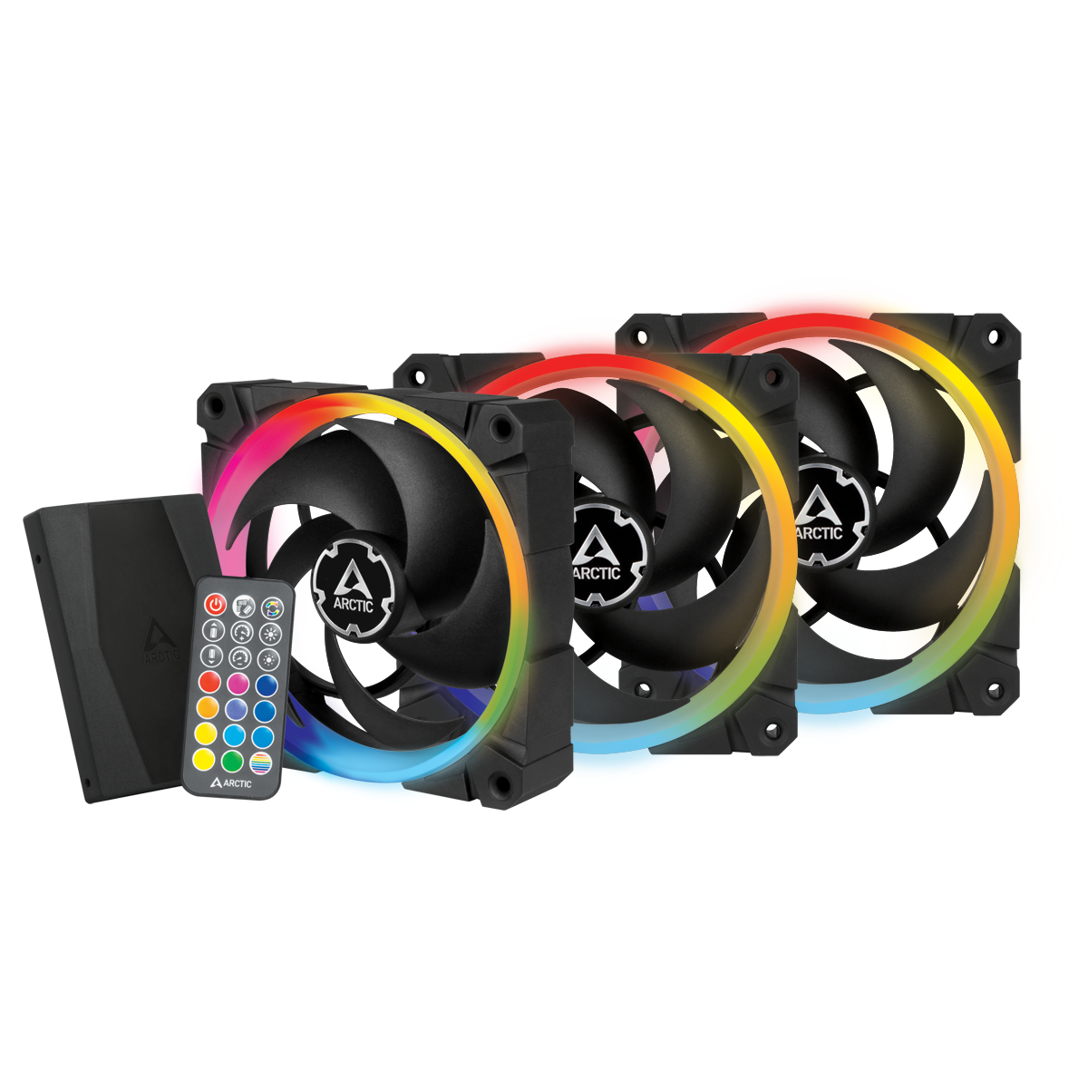 Lot de 3 Ventilateurs de boitier Arctic BioniX P120 RGB - 12cm (Noir)