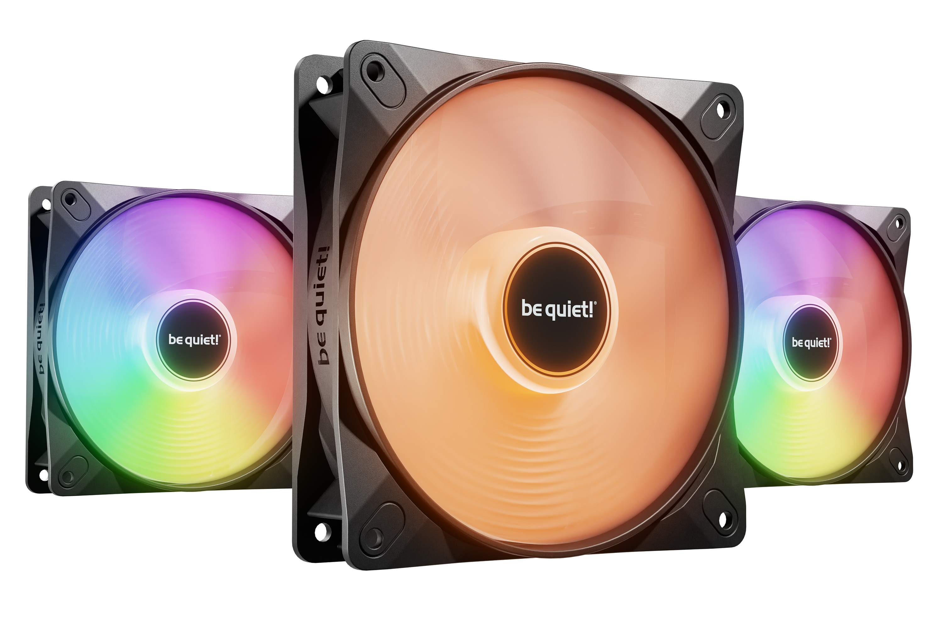 Lot de 3 Ventilateurs de boitier be quiet! Light Wings LX High Speed RGB - 12cm (Noir)