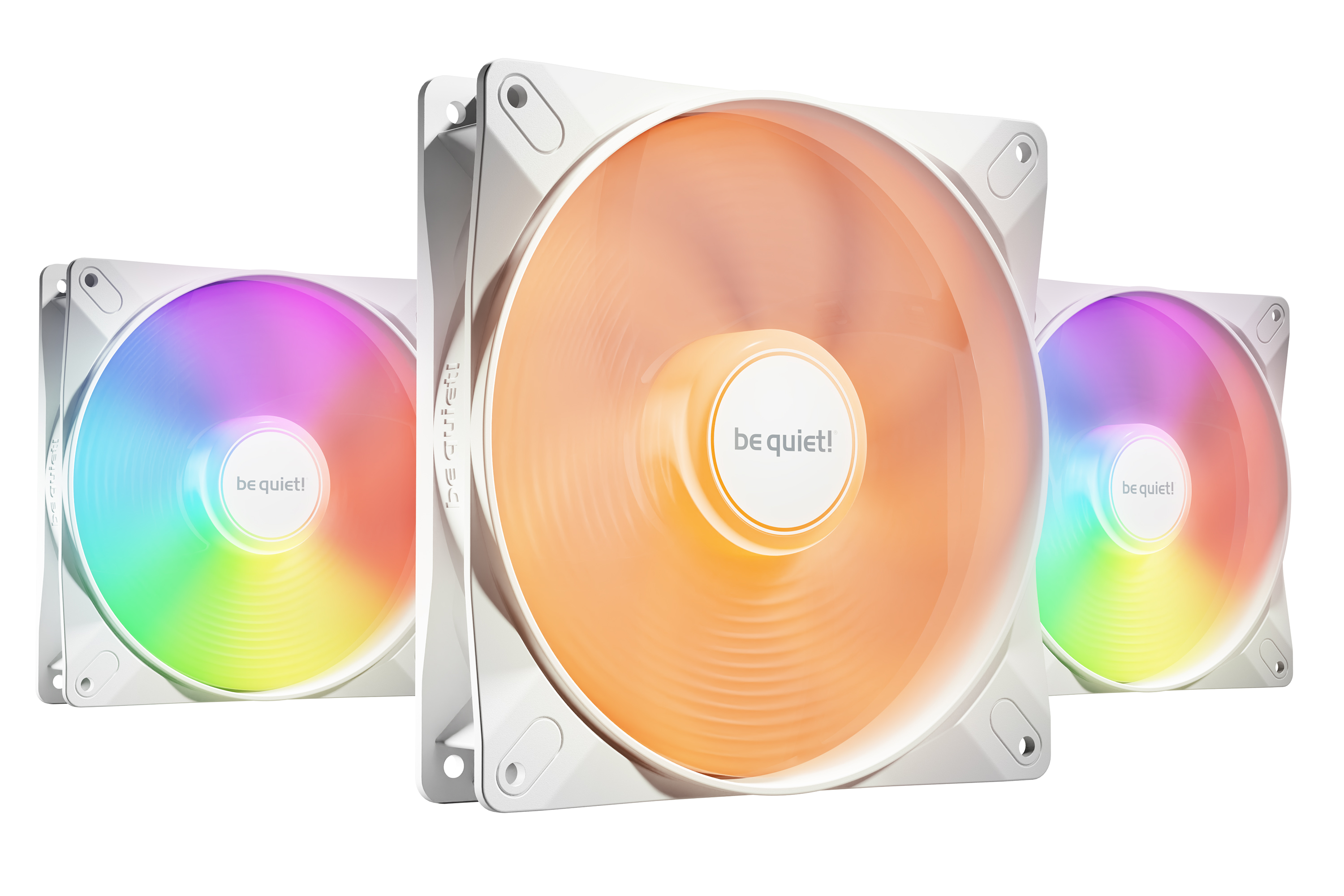 Lot de 3 Ventilateurs de boitier be quiet! Light Wings LX High Speed RGB - 14cm (Blanc)