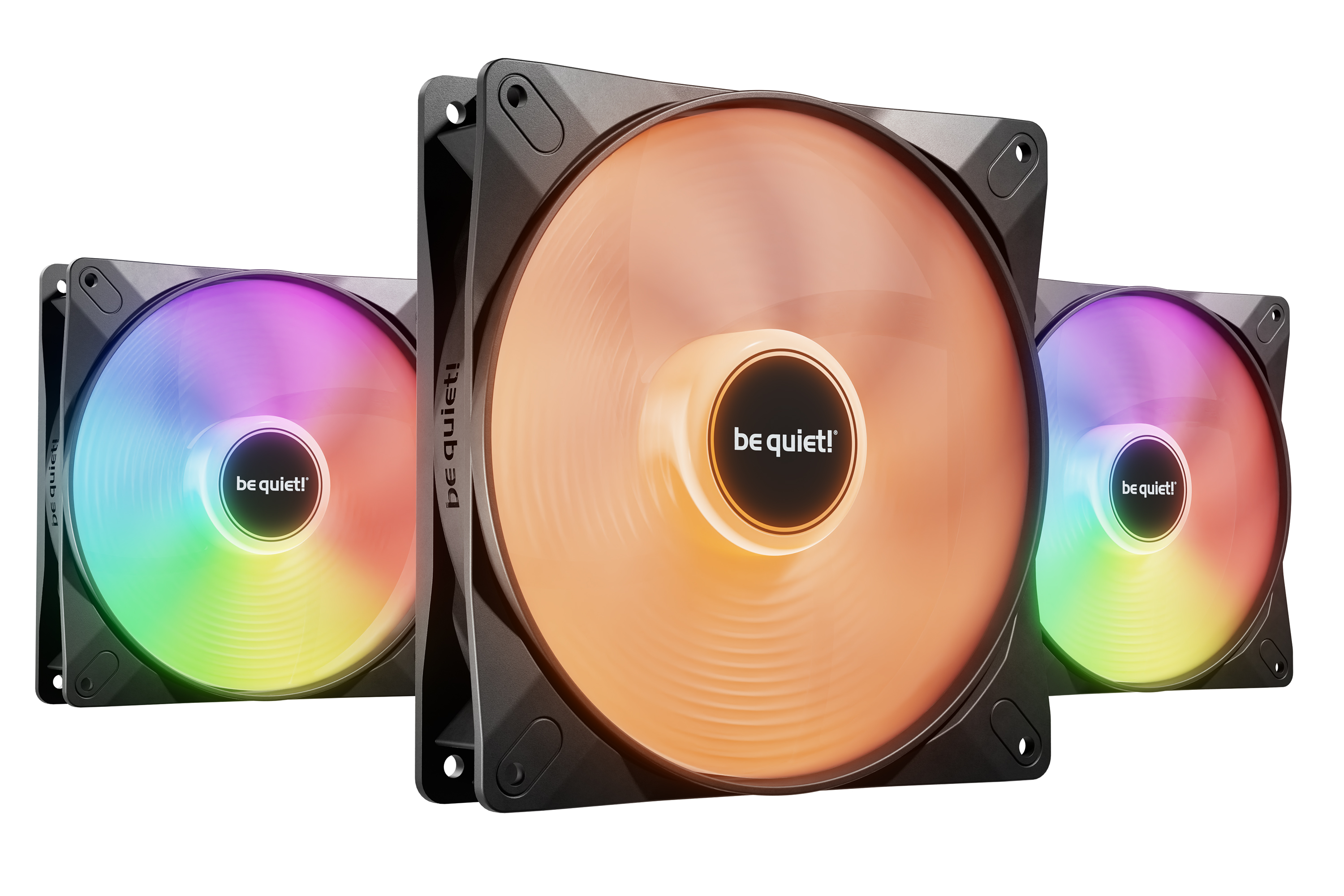 Lot de 3 Ventilateurs de boitier be quiet! Light Wings LX High Speed RGB - 14cm (Noir)