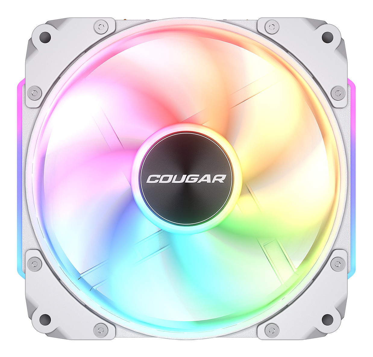 Lot de 3 Ventilateurs de boitier Cougar Apolar RGB - 12cm (Blanc)