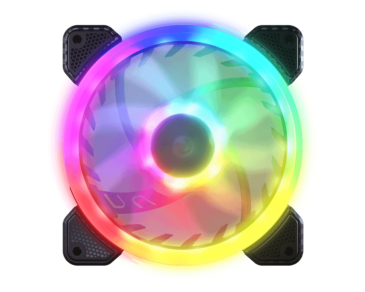 Lot de 3 Ventilateurs de boitier Cougar Vortex VX RGB 12cm (Noir)