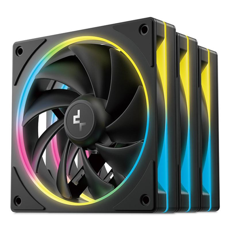 Lot de 3 Ventilateurs de boitier Deepcool FL12 SE RGB - 12cm (Noir)