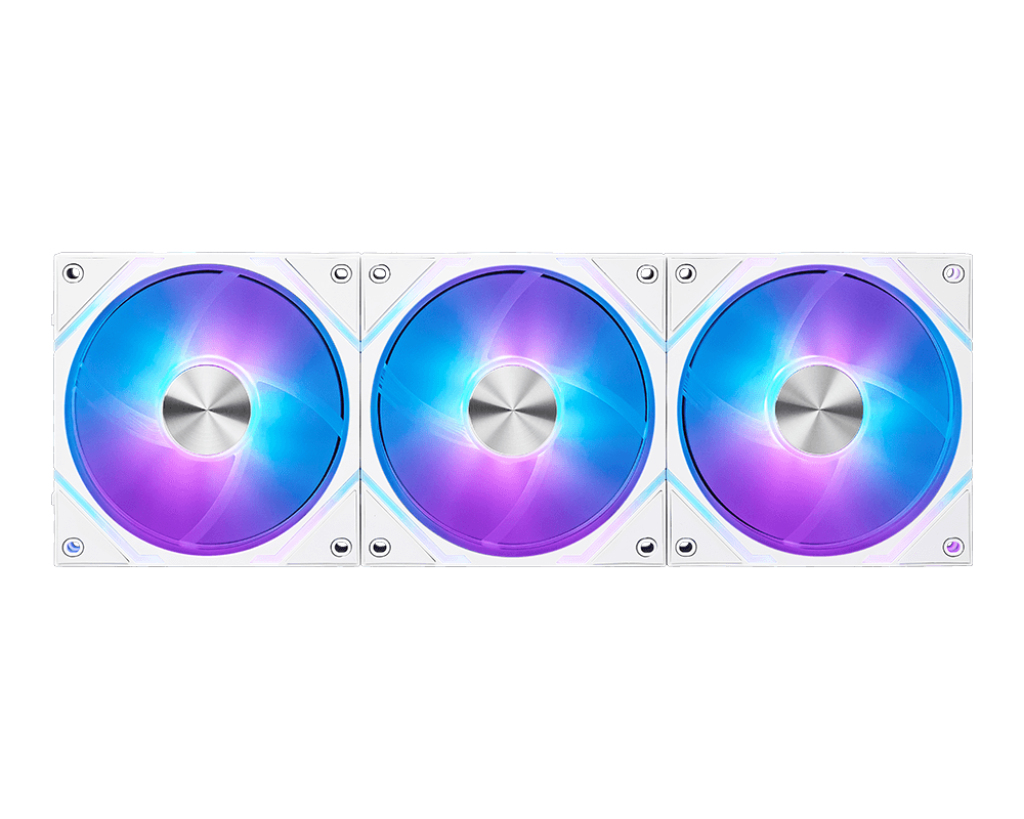 Lot de 3 Ventilateurs de boitier MSI MPG EZ120 RGB - 12cm (Blanc)