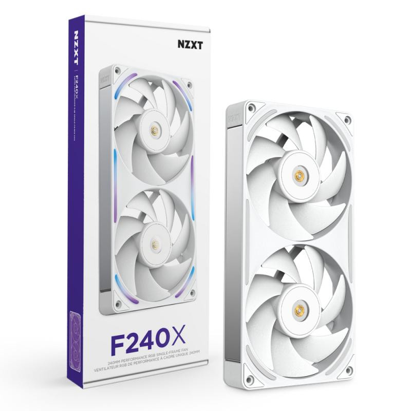 NZXT F240X Boitier PC Ventilateur 12 cm Blanc 1 pièce(s)